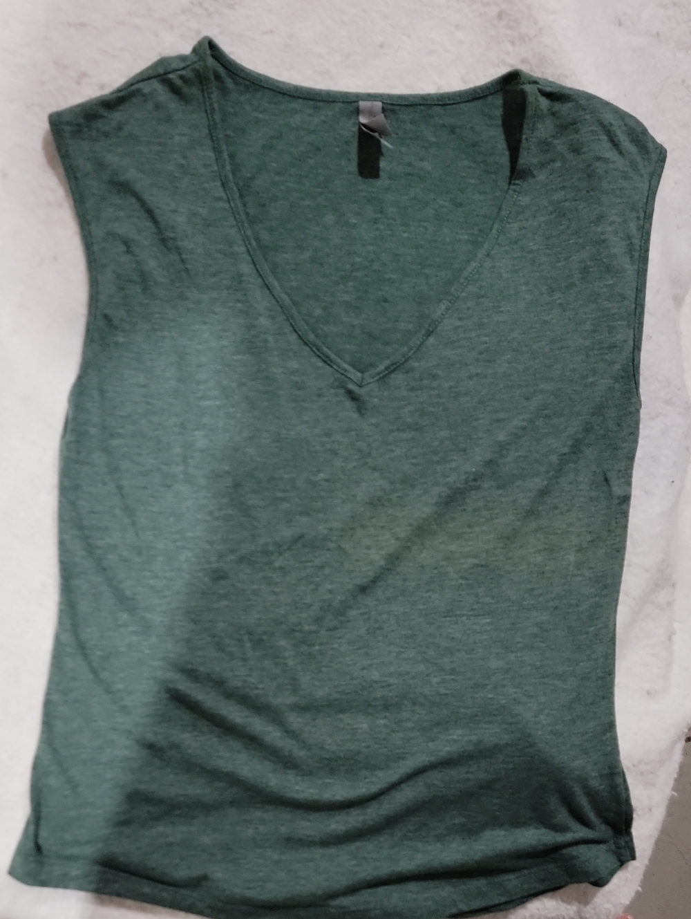 Next Level Apparel Dark Green V-Neck Tank Top